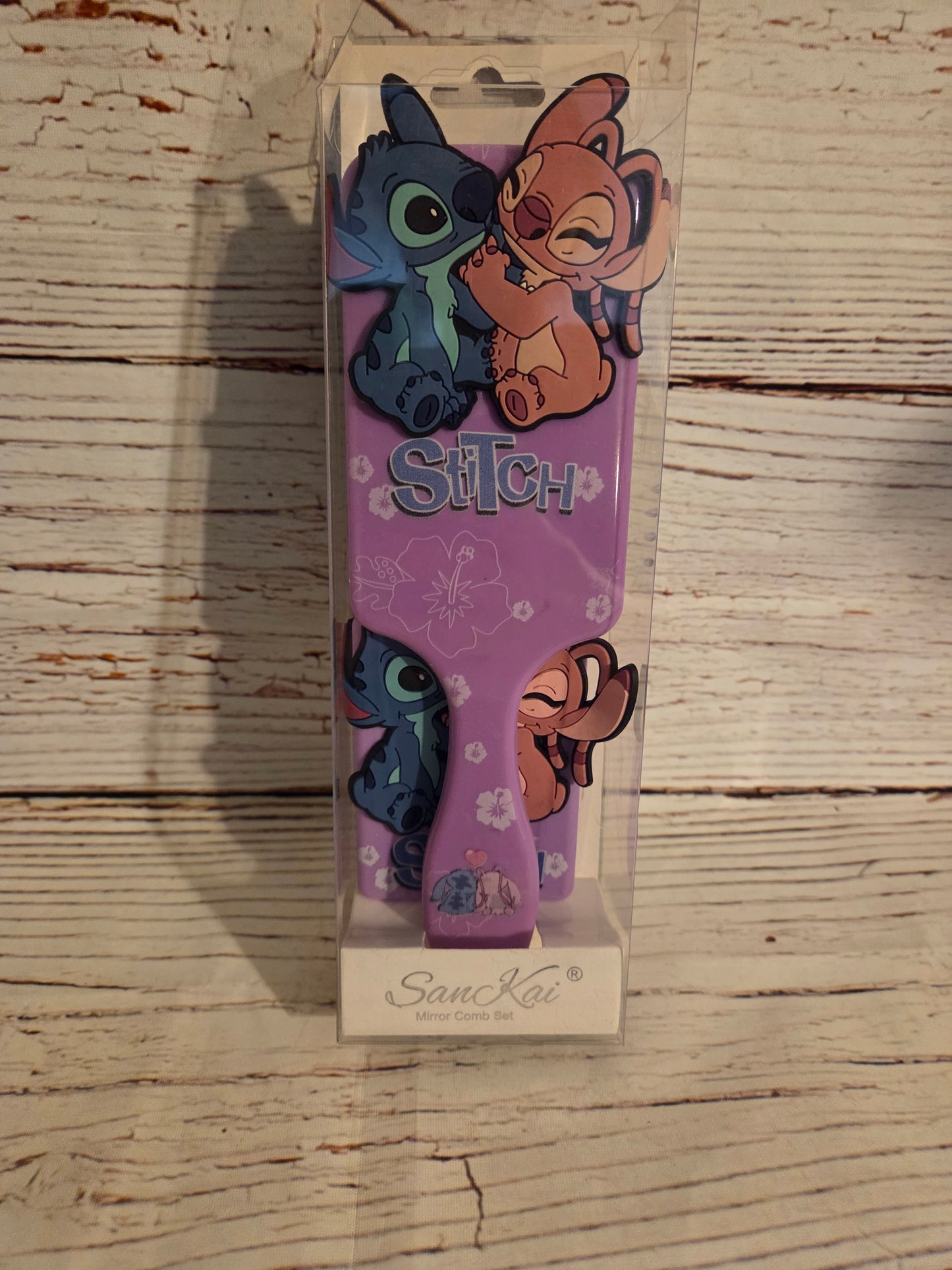 Stitch Hair Brush & Compact Mirror