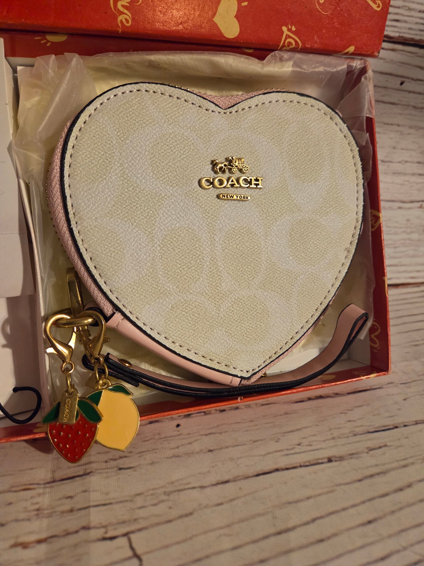 Coach Heart Wristlet Wallets Boujee