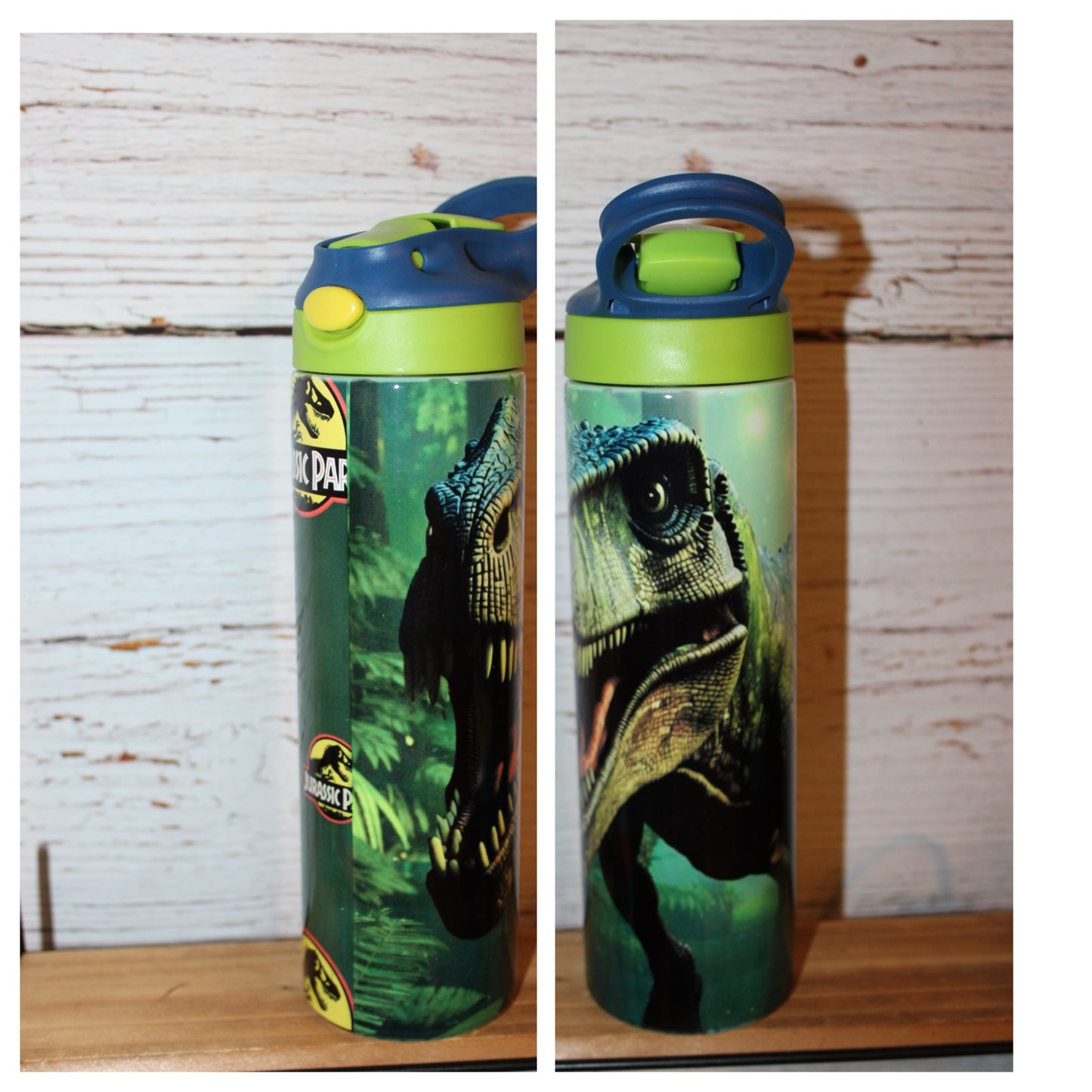 Jurassic Park T-Rex Dino 20 Oz Flip Top Tumbler