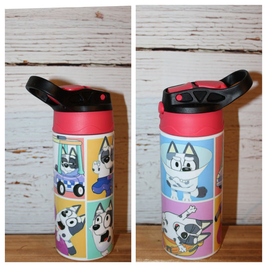 Muffin Bluey Flip Top Spill Proof Youth Tumbler 12 Oz