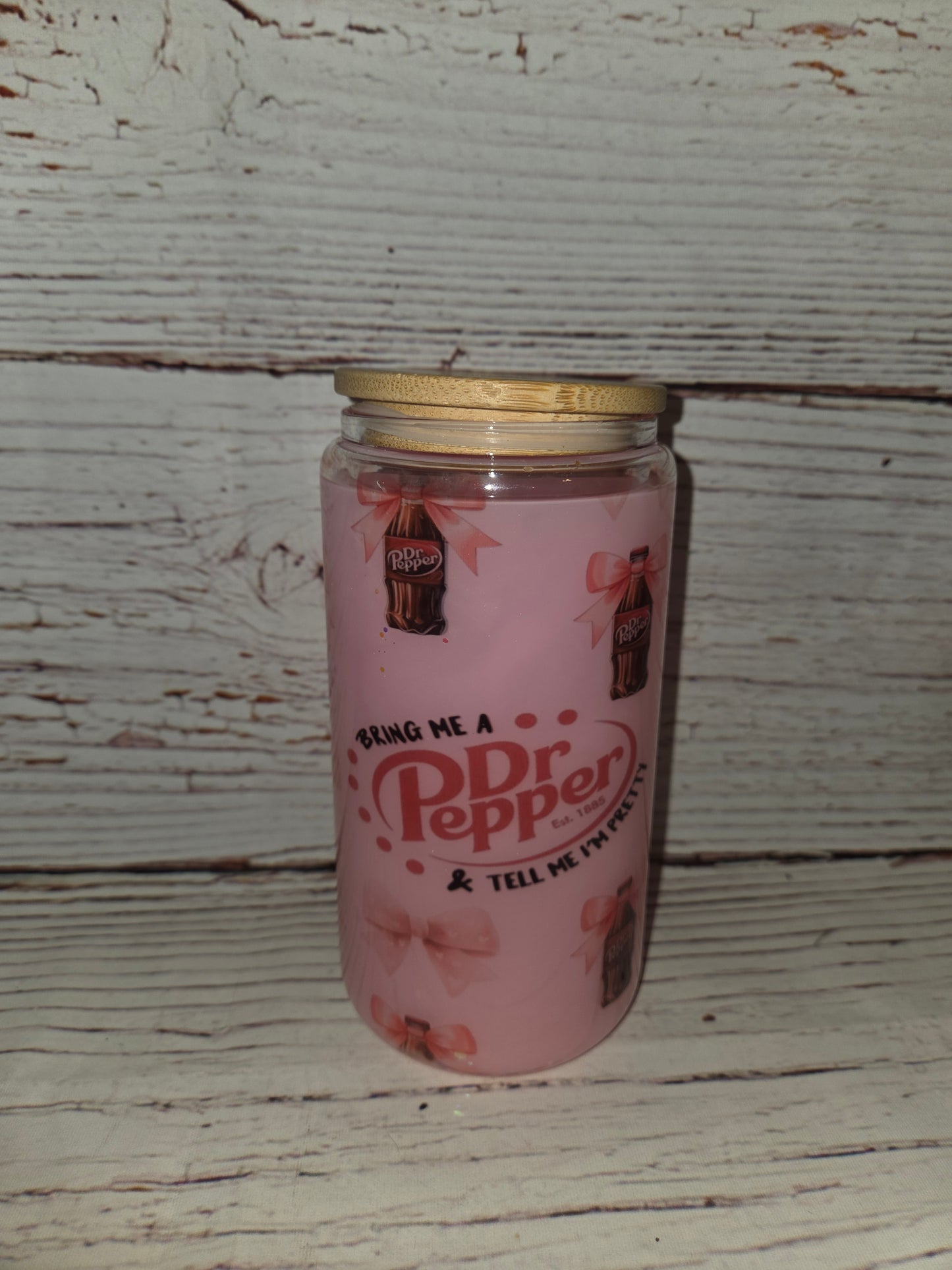 Dr Pepper Bows 16 Oz Tumbler Glass
