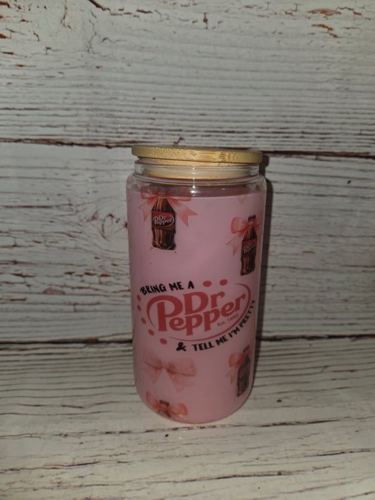 Dr Pepper Bows 16 Oz Tumbler Glass