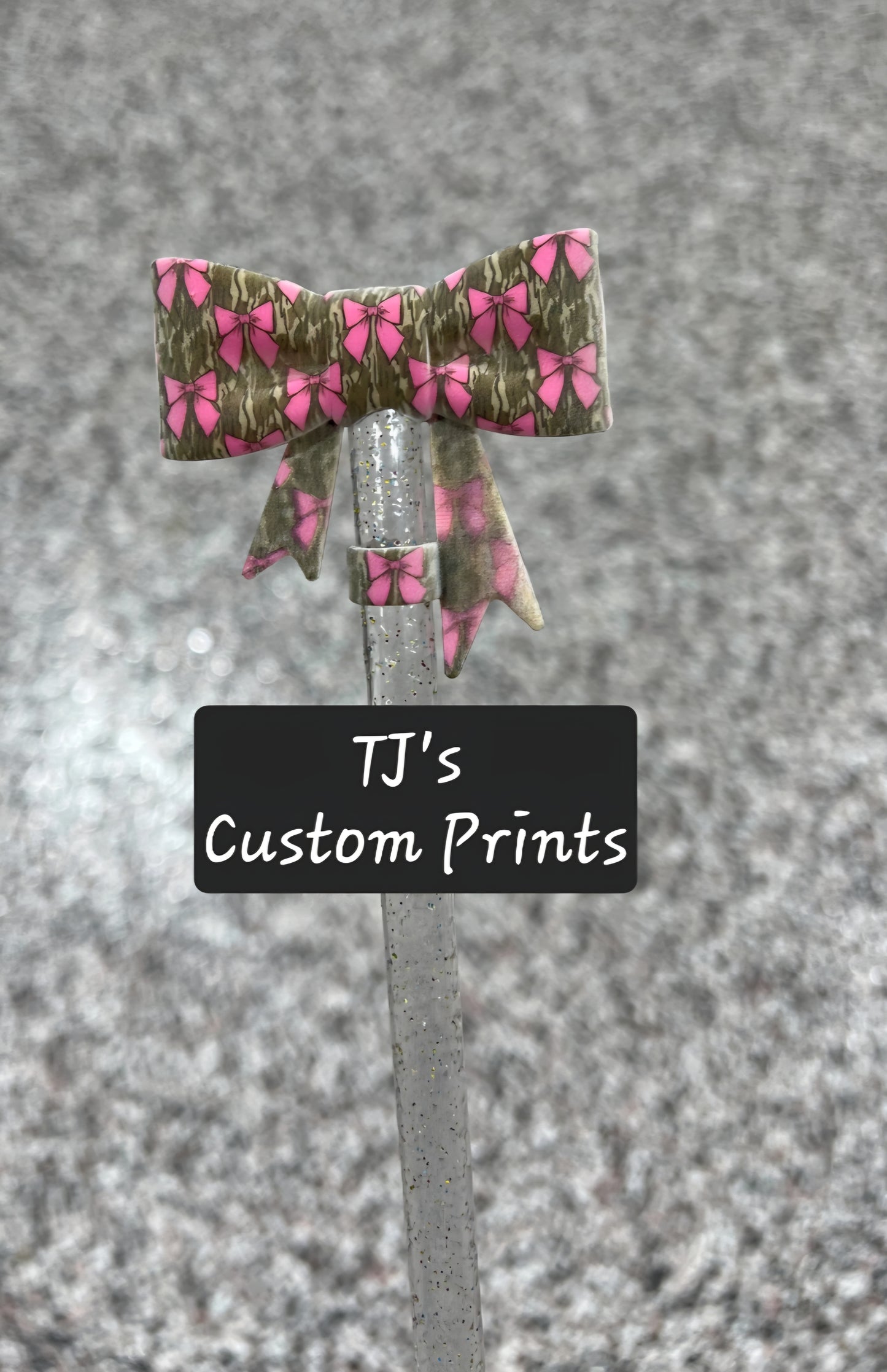 3D Bow Straw Toppers