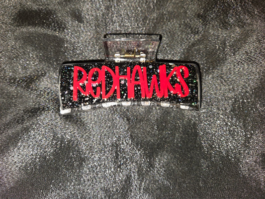 Colusa High School Redhawks School Spirit Claw Clips