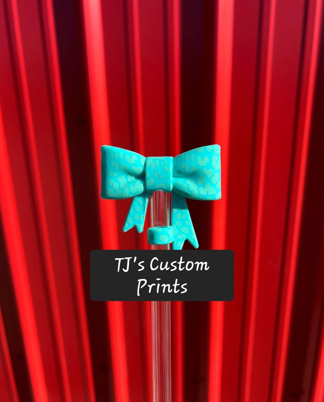 3D Bow Straw Toppers