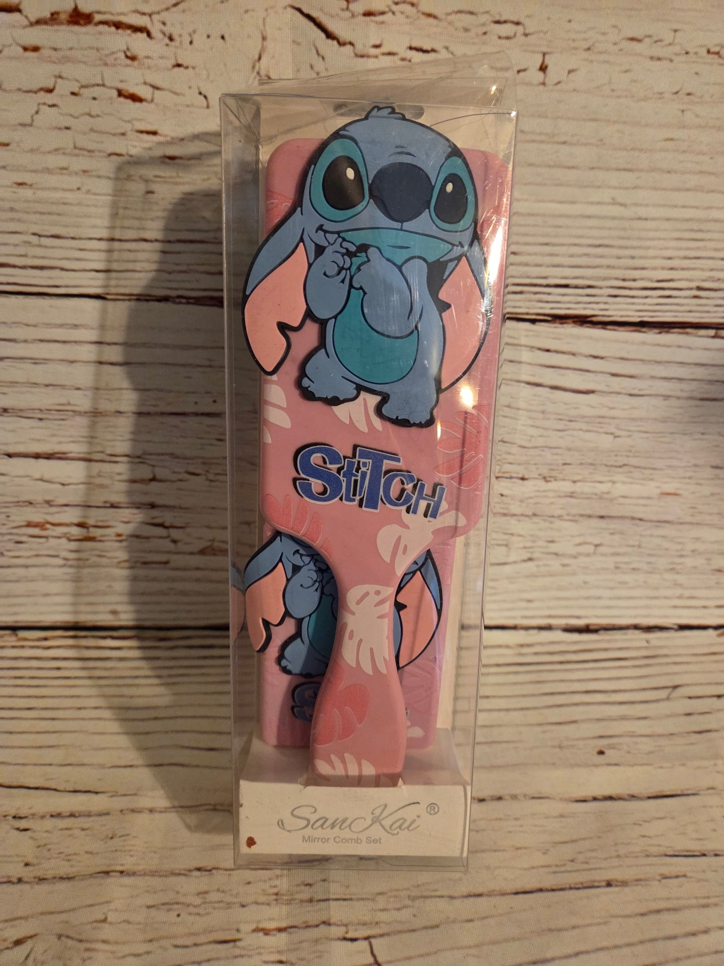 Stitch Hair Brush & Compact Mirror