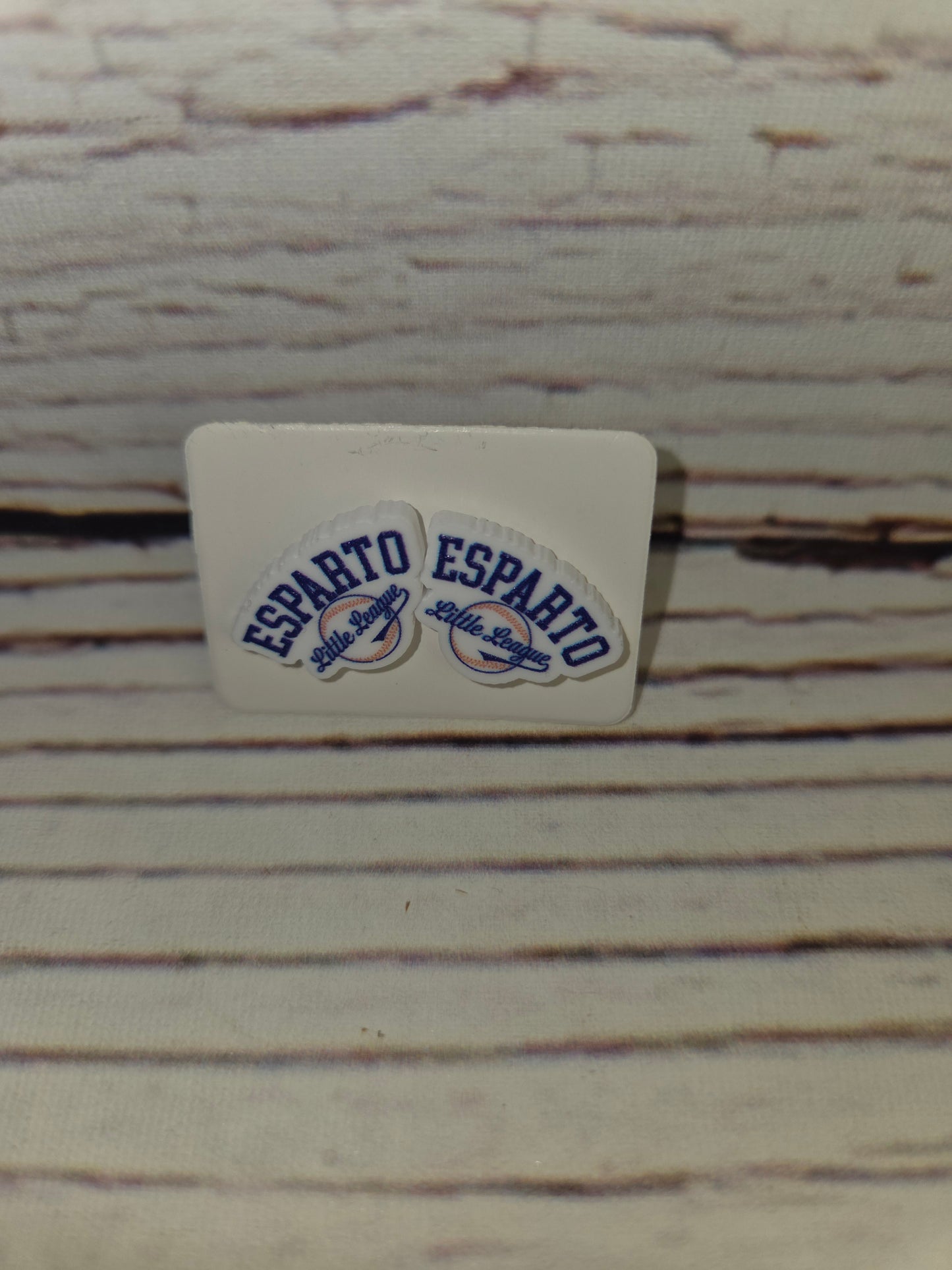 Esparto Little League Earrings Baseball